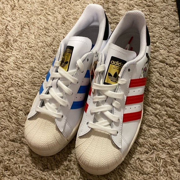 adidas gazelle silver green womens Adidas Superstar Blue/Red Stripes main image 0